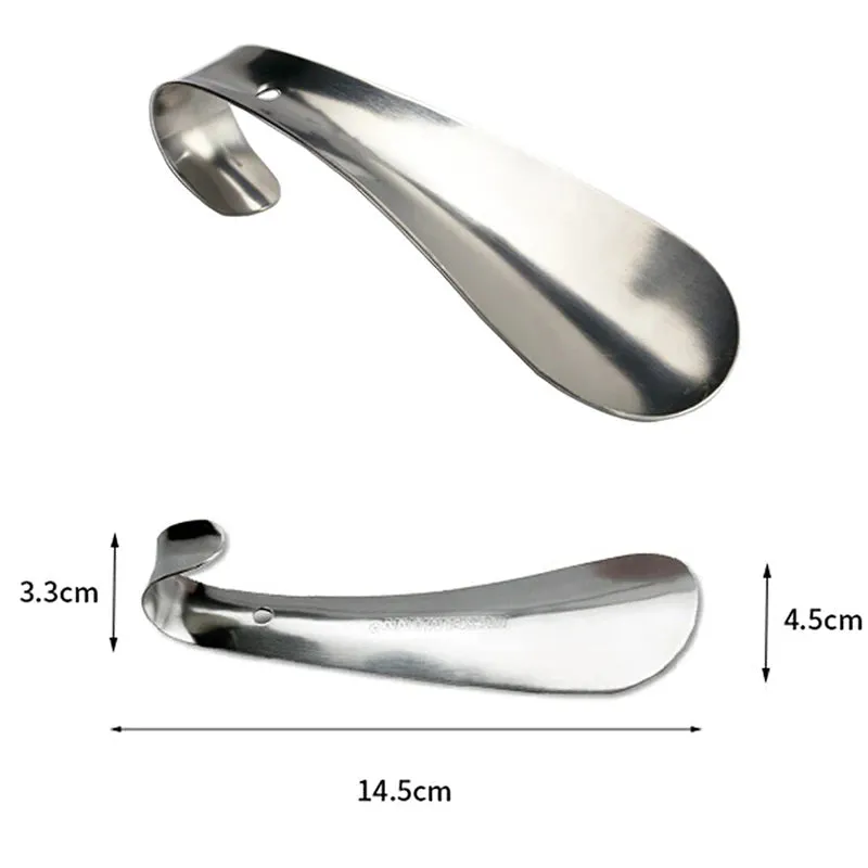 1 pz professionale in acciaio inox argento metallo calzascarpe cucchiaio calzascarpe 14.5cm