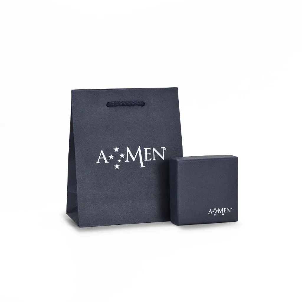 AMEN Anello Donna Corona con Zirconi Bianchi