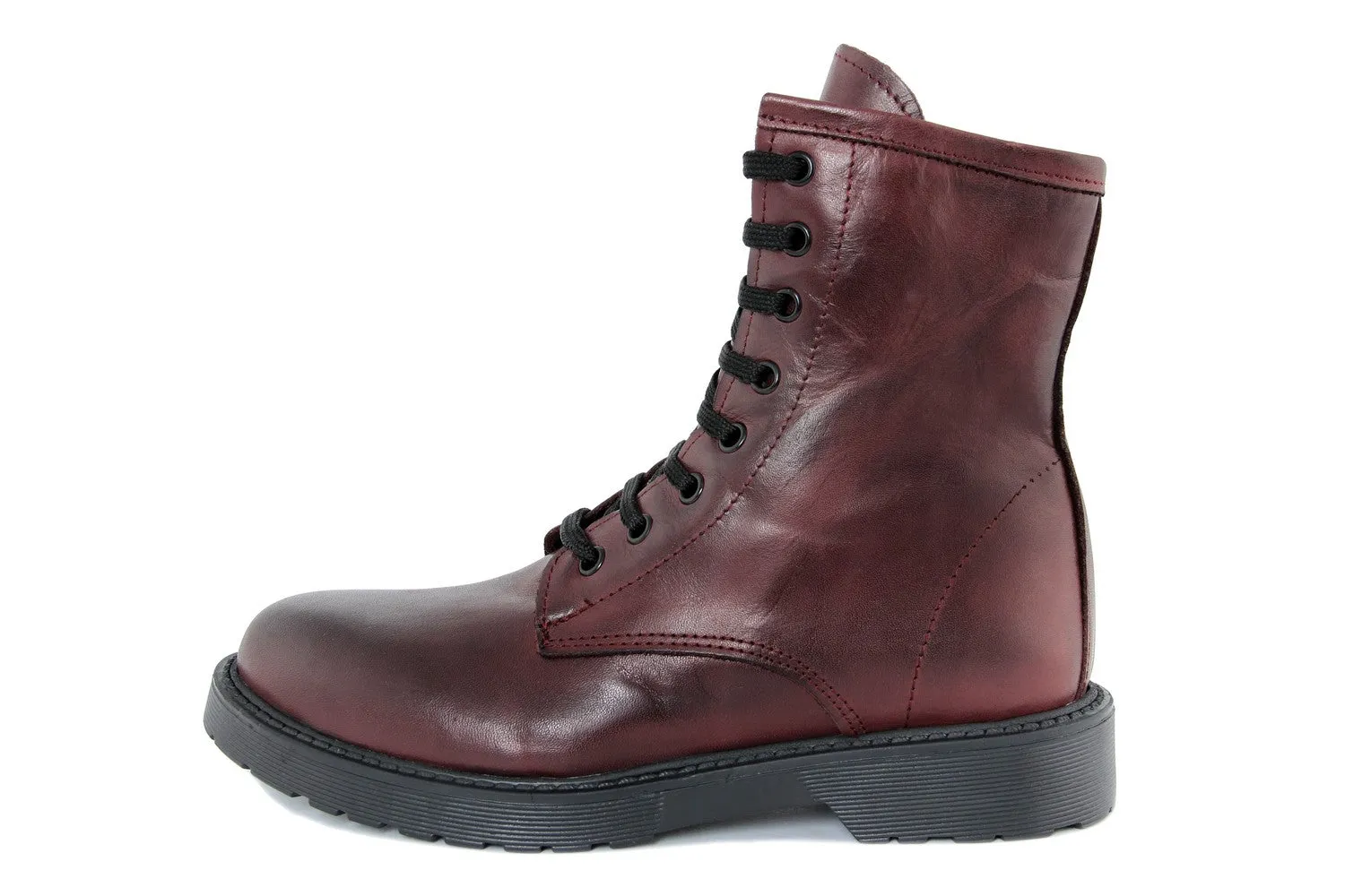 Anfibio Donna in Pelle Bordeaux