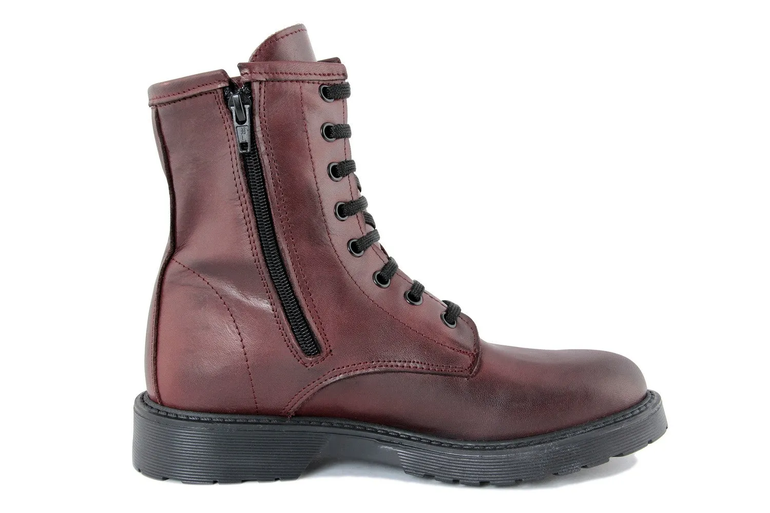 Anfibio Donna in Pelle Bordeaux
