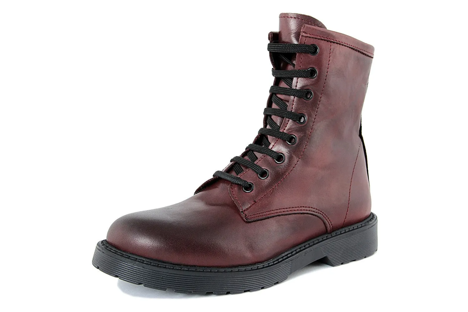 Anfibio Donna in Pelle Bordeaux