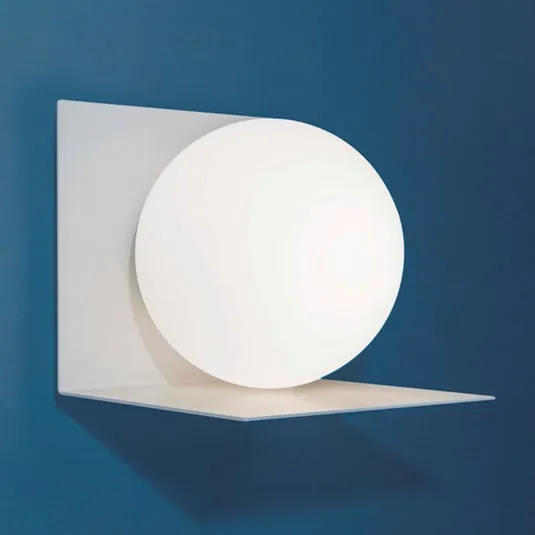 Applique Balance, globo destro, bianco