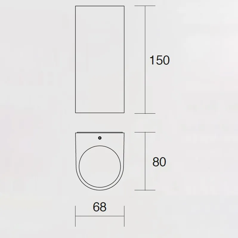 Applique da Esterno ISY LUCE – PIANOSA Alluminio L. 7×15