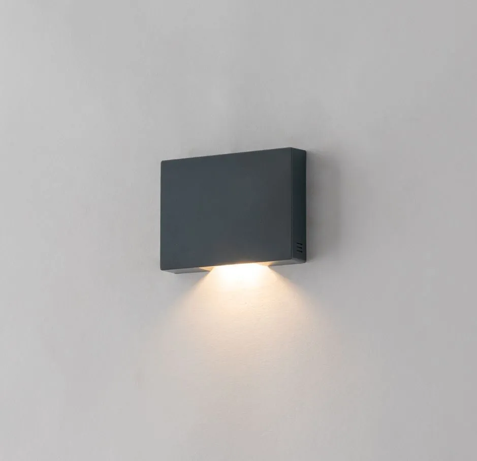 Applique Segna Passi Led Per Esterno Fissaggio Parete Antracite IP65