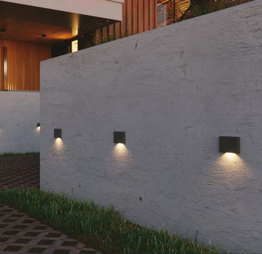 Applique Segna Passi Led Per Esterno Fissaggio Parete Antracite IP65