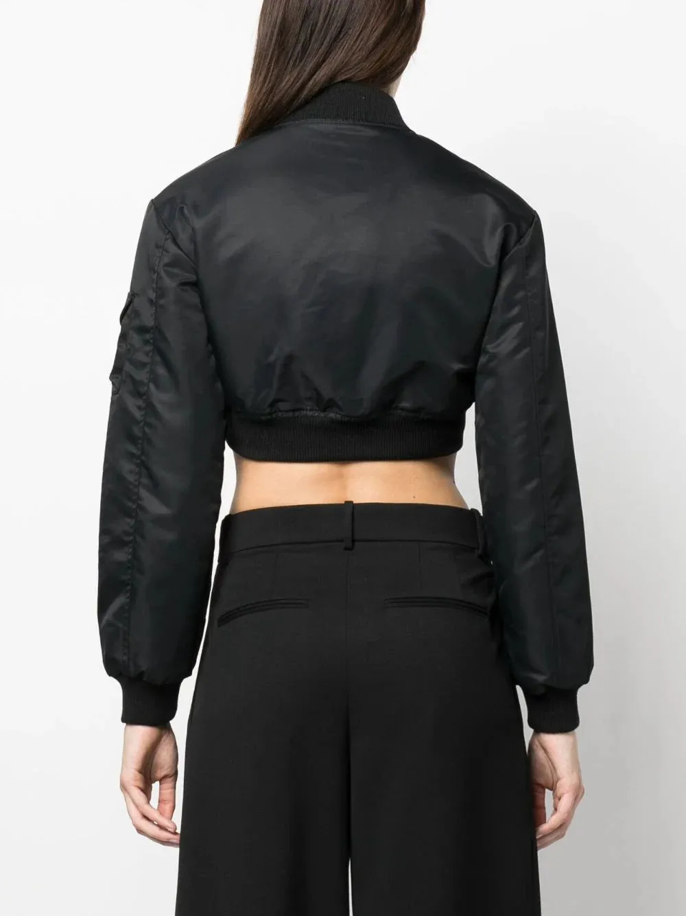 Bomber crop con cut-out