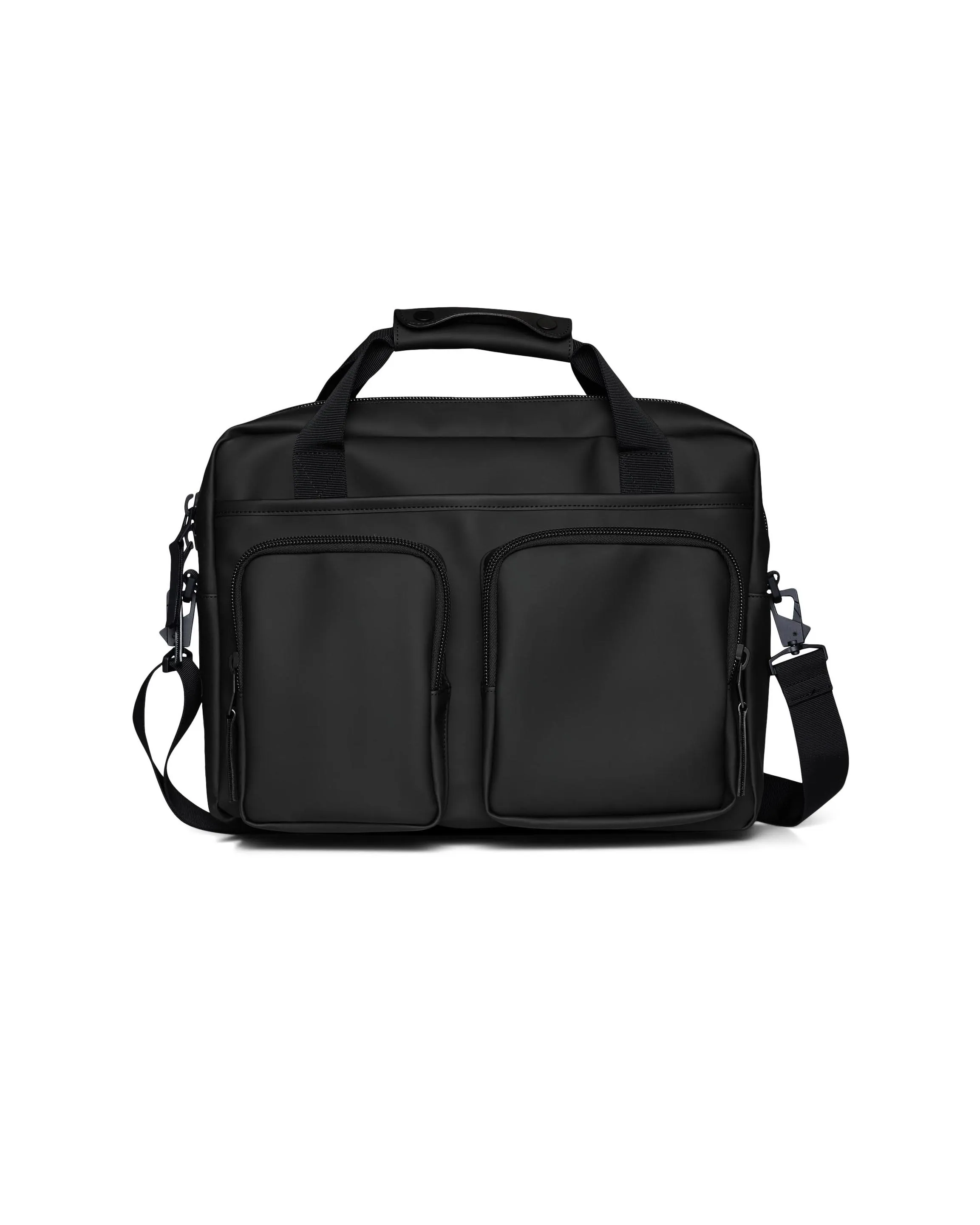 Borsa Texel Tech Bag nera in tessuto impermeabile effetto gommato