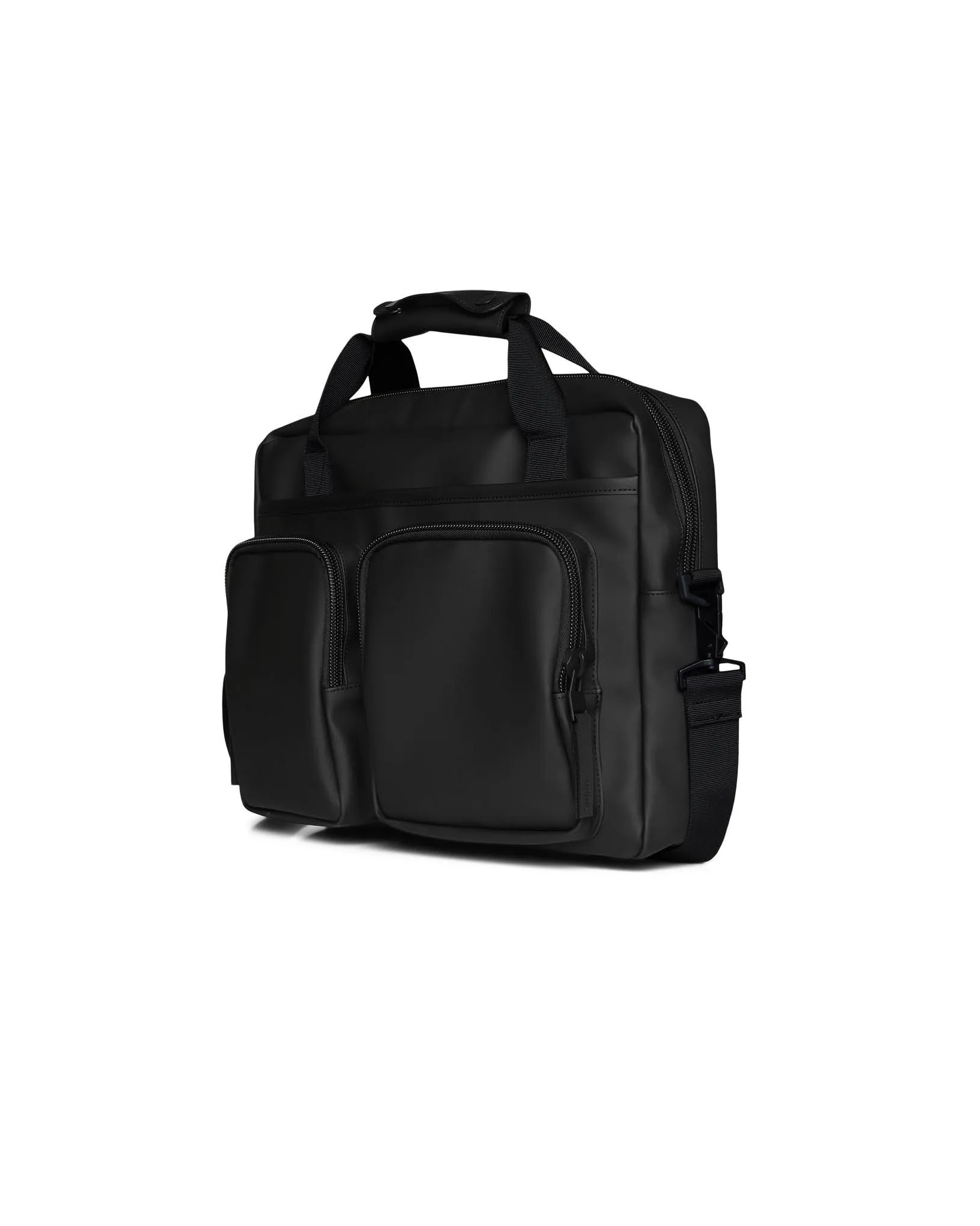 Borsa Texel Tech Bag nera in tessuto impermeabile effetto gommato