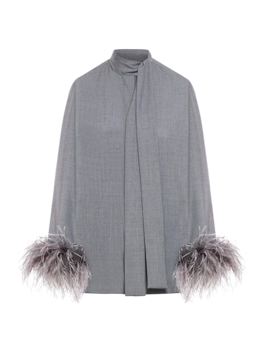 camicia con piume