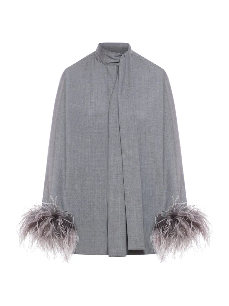 camicia con piume