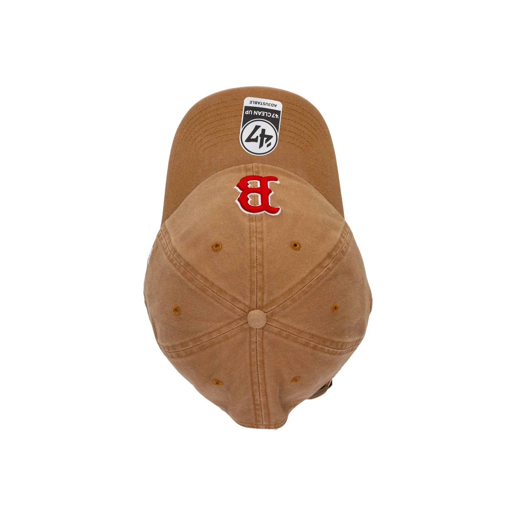 Cappellino Visiera Curva Uomo Mlb Clean Up Bosred Camel