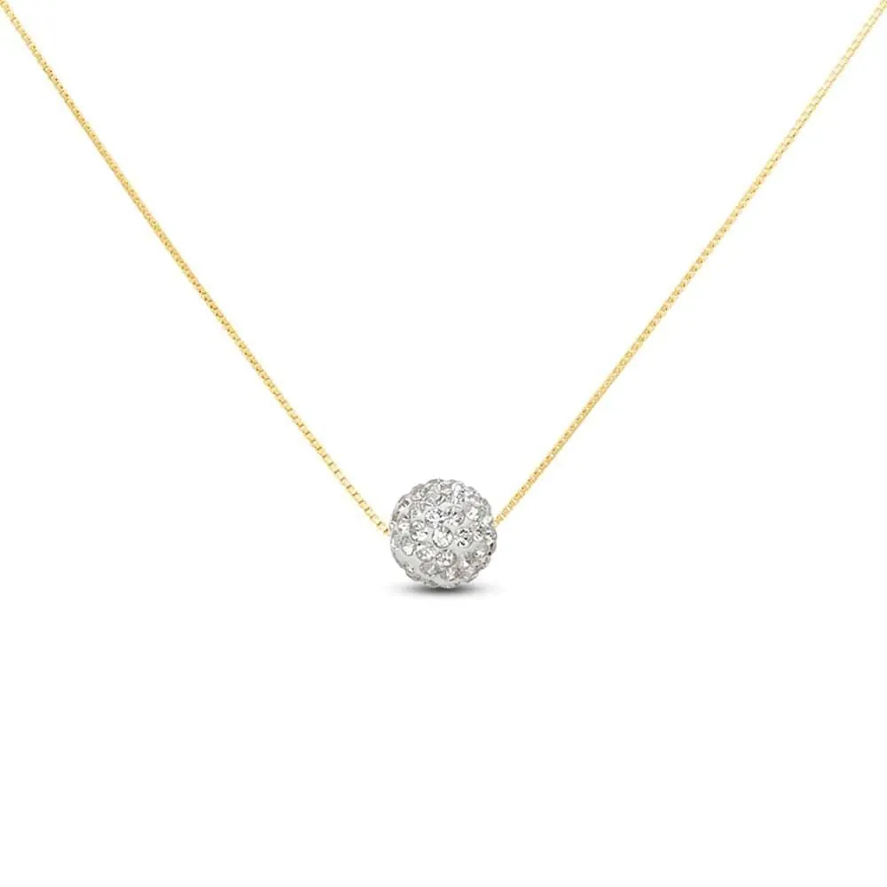 Collana Christelle Oro Giallo 375/1000 Cristallo Bianco 40 + 2 cm 1412264