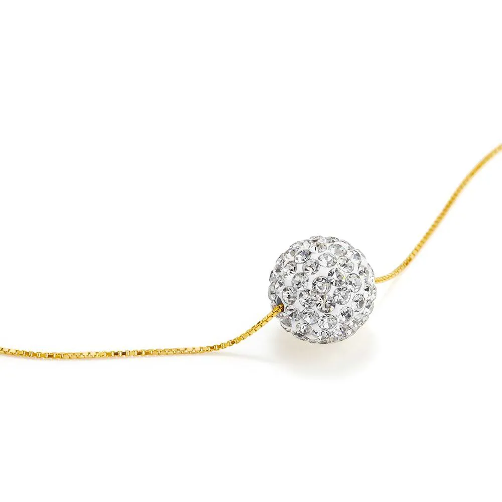 Collana Christelle Oro Giallo 375/1000 Cristallo Bianco 40 + 2 cm 1412264