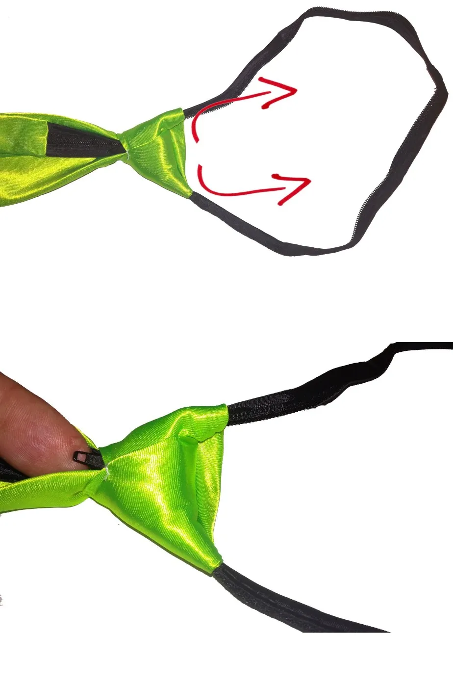 Cravatta fluo neon Morpheus verde