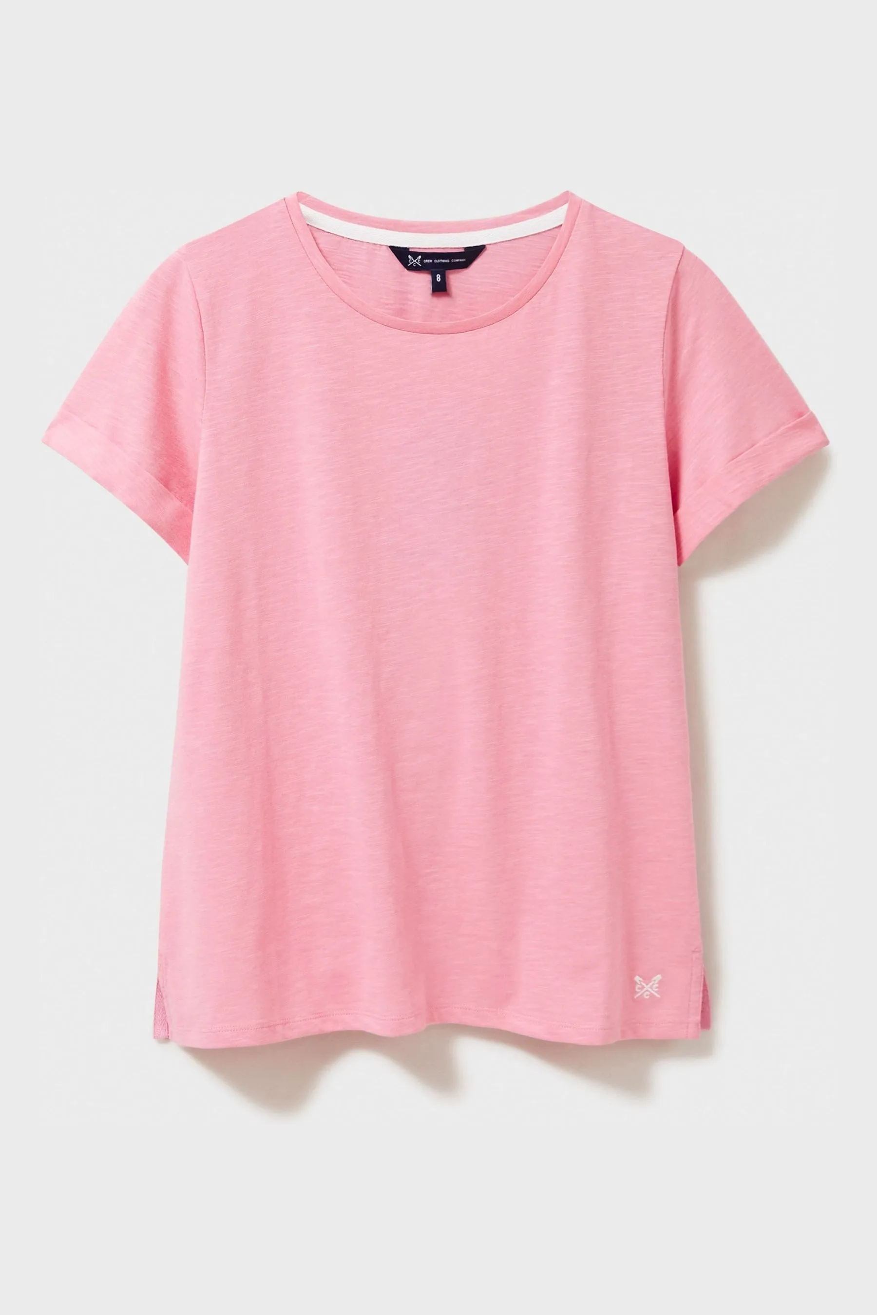 Crew Clothing T Shirt Girocollo Slub 100% Cotone    