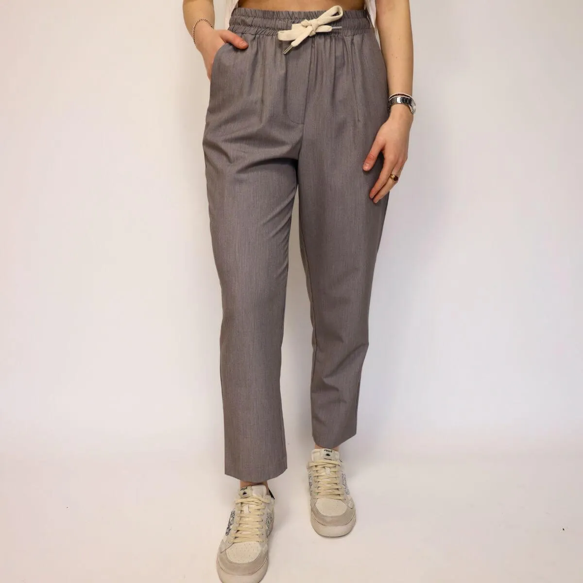 CROCHÈ PANTALONE CR06508-024 GRIGIO  