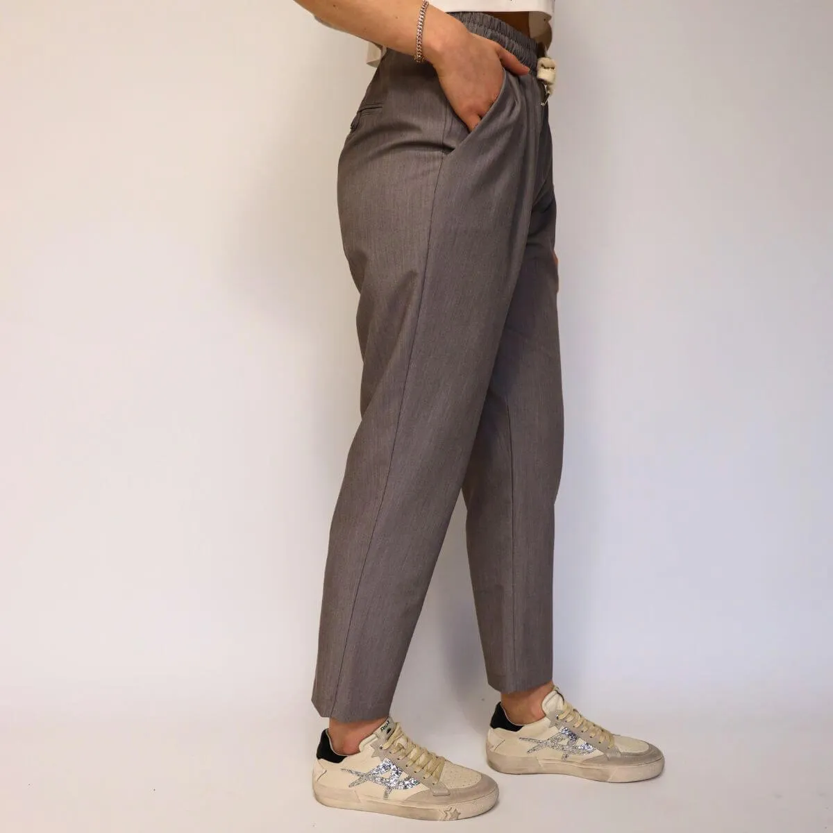 CROCHÈ PANTALONE CR06508-024 GRIGIO  