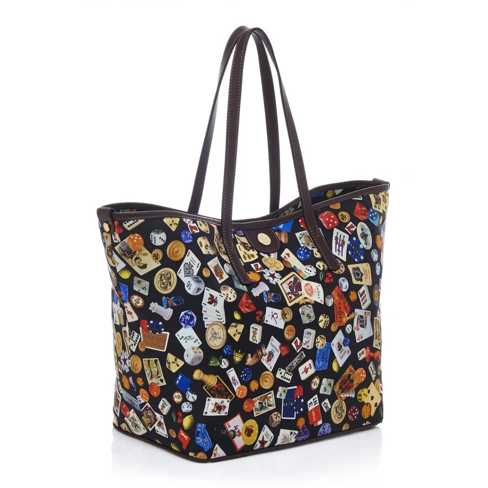 Divo Diva - San Remo - Nero Scuro - Borsa in Pelle - Made in Italy - Life is a Game Collection - Alta Qualità Luxury