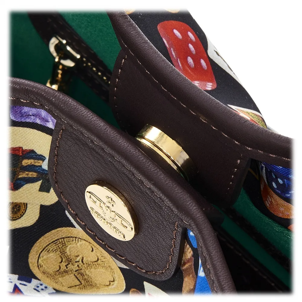 Divo Diva - San Remo - Nero Scuro - Borsa in Pelle - Made in Italy - Life is a Game Collection - Alta Qualità Luxury