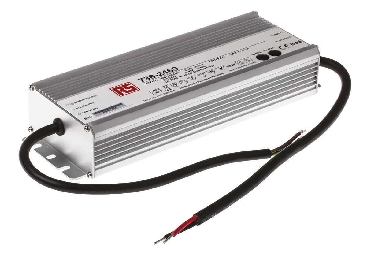 Driver LED Mean Well, 321.6W, IN 127 → 431 V dc, 90 → 305 V ac, OUT 48V, 6.7A