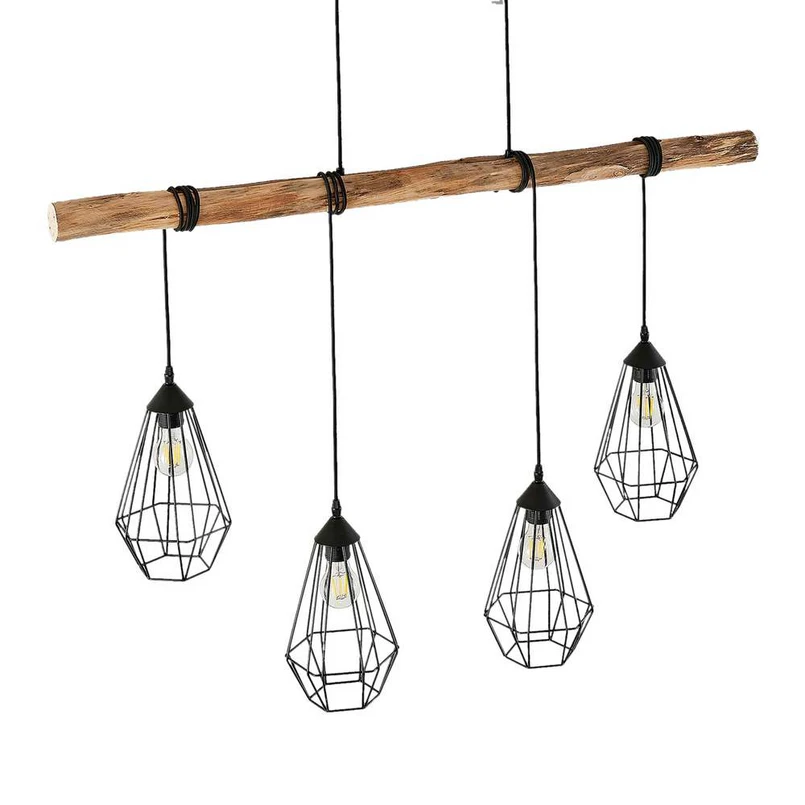 Eldarion 4 Lampada a Sospensione Nero/Quercia - Lindby | Acquista online
