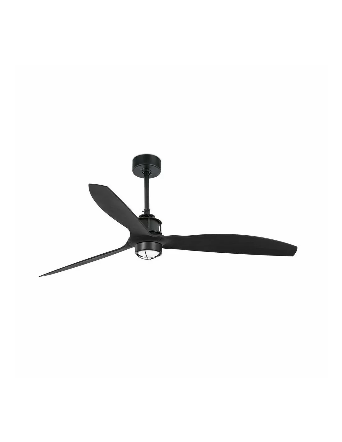Faro Just fan m led ventilatore nero opaco con luce
