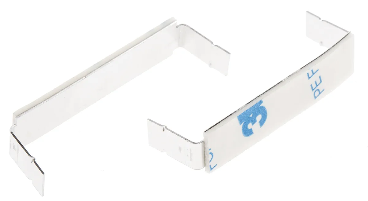 Fascetta fermacavi aperta RS PRO in Alluminio, Ø fascio 10mm max, 44 x 9.8 x 12.2mm, Autoadesivo