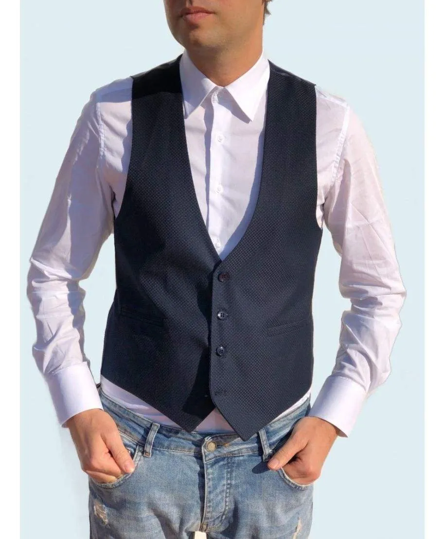 Gilet blu - Panciotto classico - Uomo