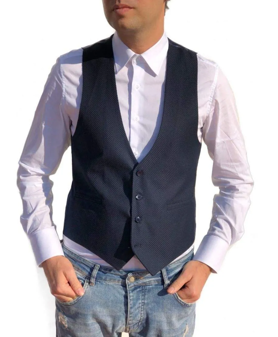 Gilet blu - Panciotto classico - Uomo