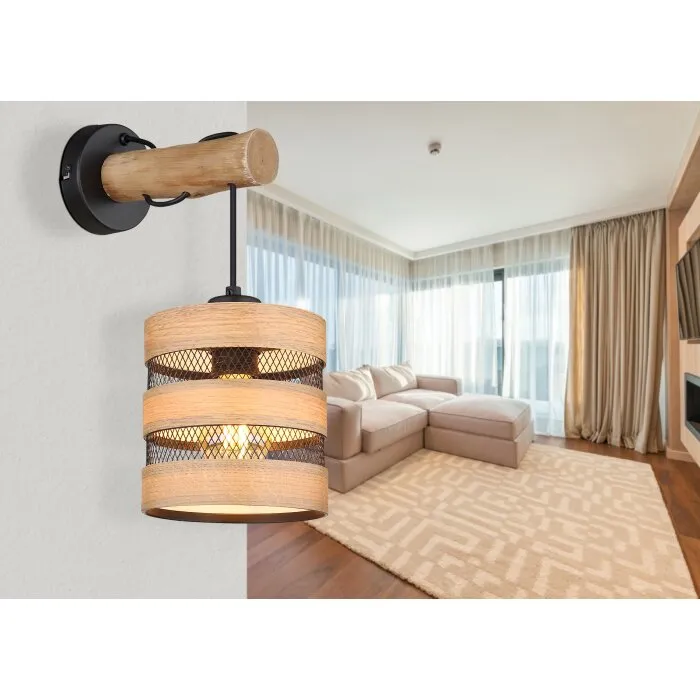 Globo SOENI Applique Nero, 1-Luce