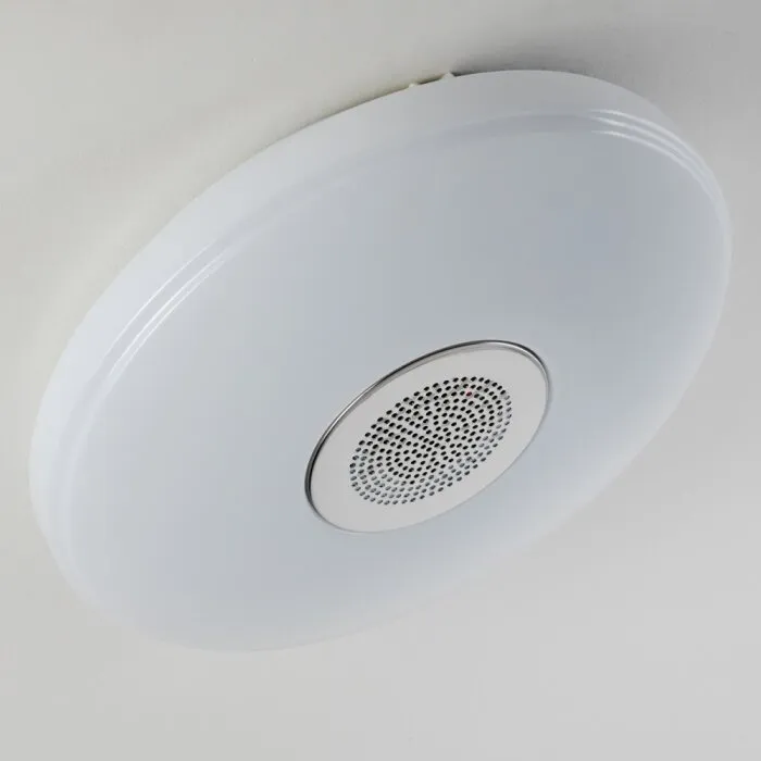 HEMLO Plafoniera LED Bianco, 1-Luce, Telecomando, Cambia colore