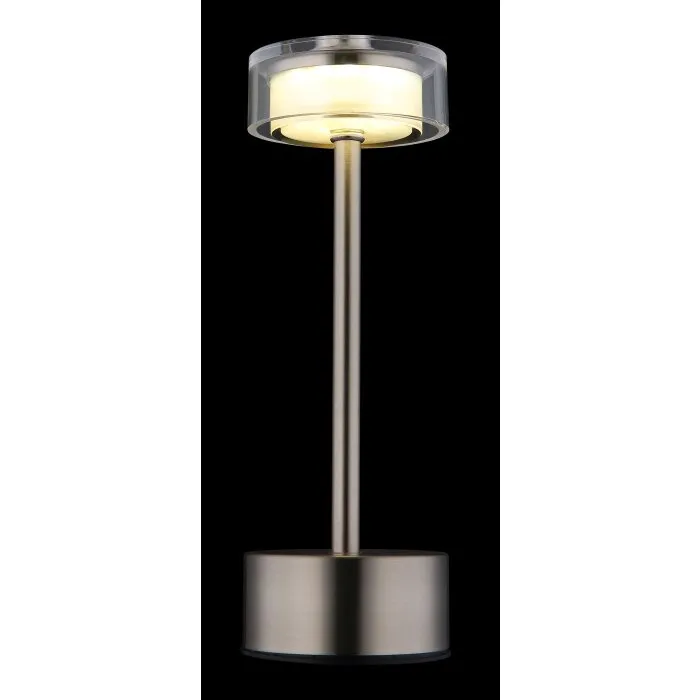 Illuminazione Globo Lighting Shira Lampada da tavolo LED Nichel opaco, 1-Luce