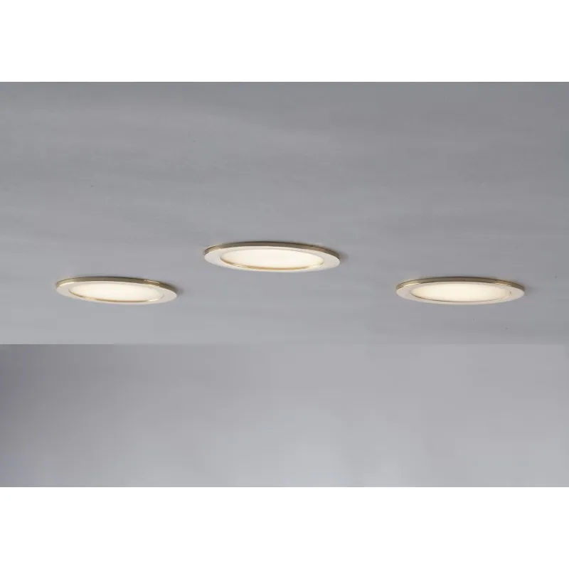 Incasso LED oro in alluminio 3x5w 1200lm 4000k 7x7x3,2cm