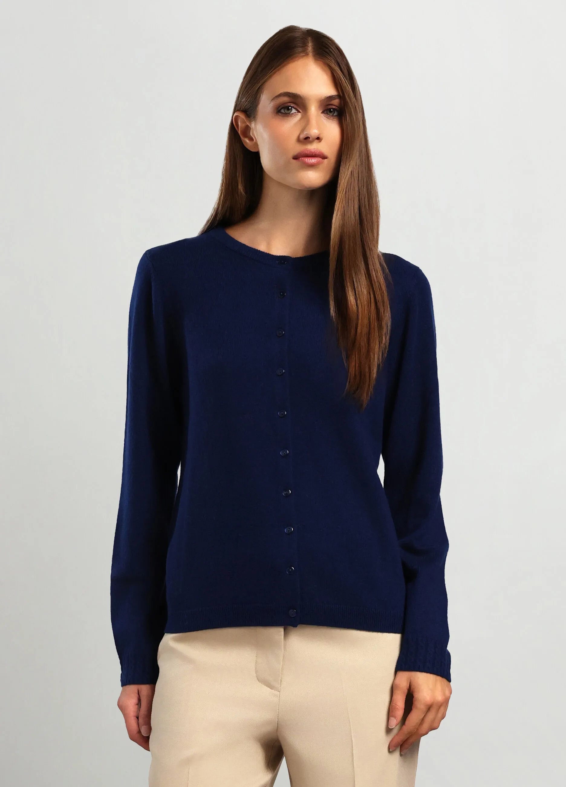 IWIE  Cardigan tricot in puro cashmere donna