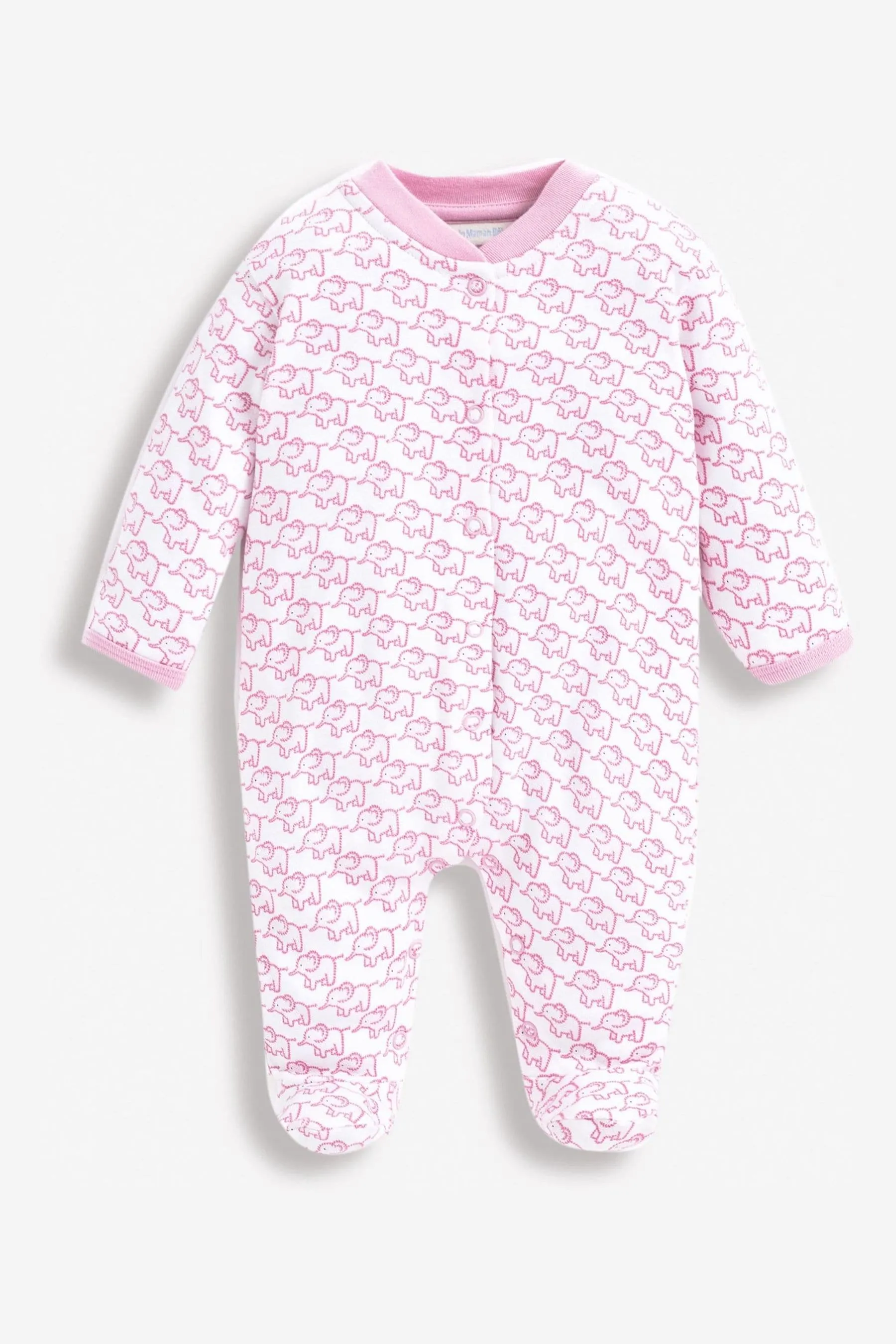 JoJo Maman - Bébé - Tutina in Neonati di cotone con elefantino    