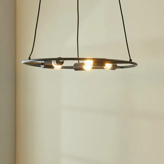 Lampada a sospensione Lucande in acciaio, a 5 luci