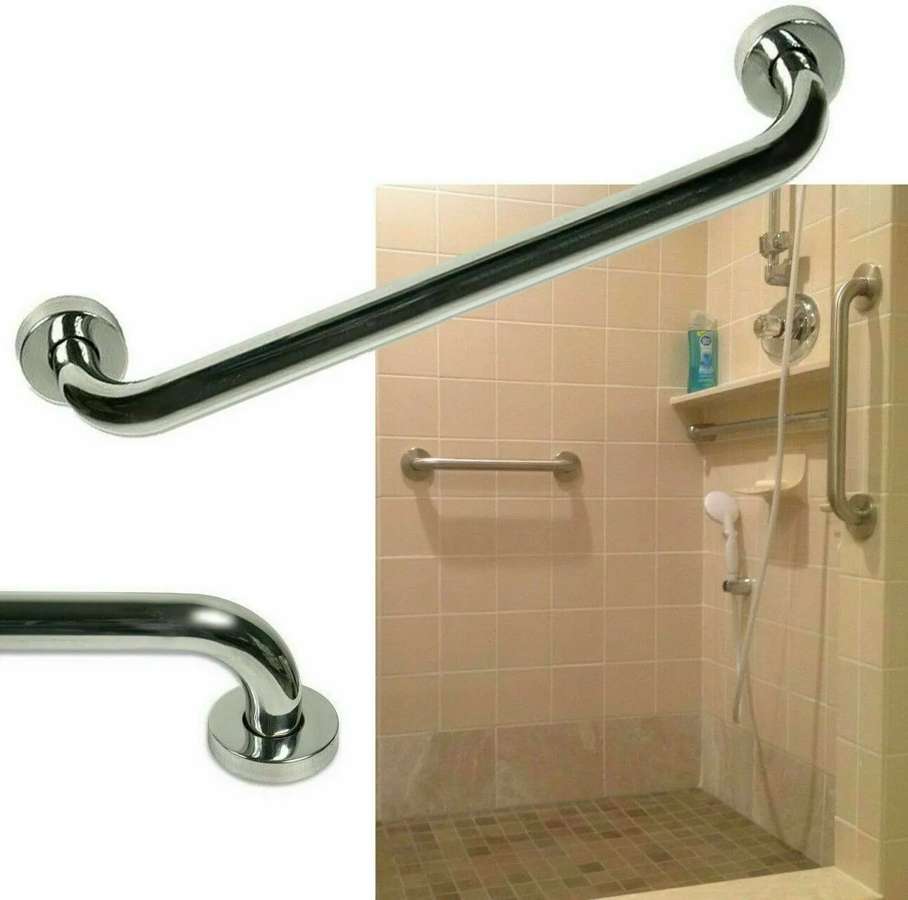 MANIGLIONE MANIGLIA SICUREZZA BAGNO DOCCIA SUPPORTO SOSTEGNO ANZIANI DISABILI 51 