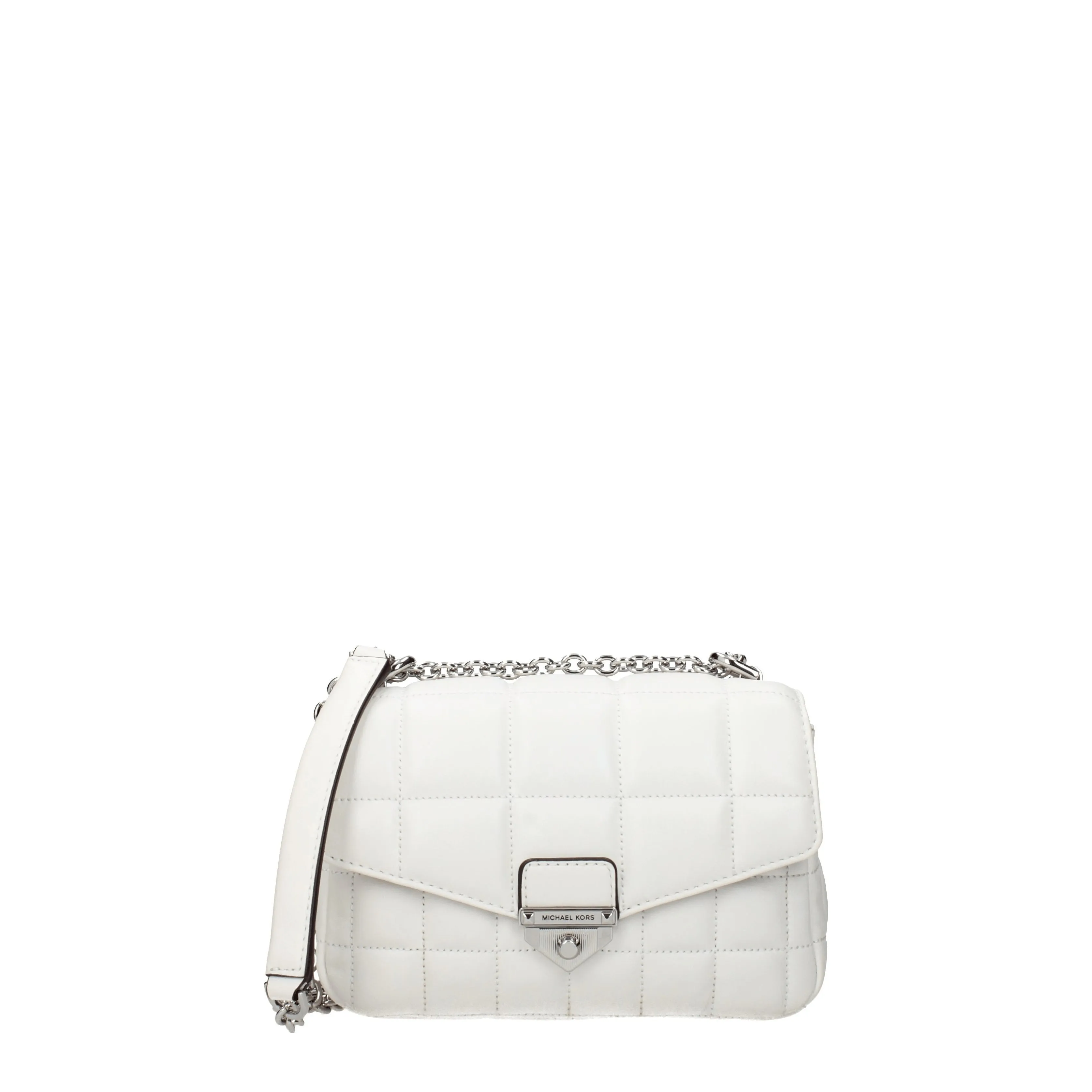 Michael Kors Borse a Tracolla Soho sm Donna Pelle Bianco/Optic White