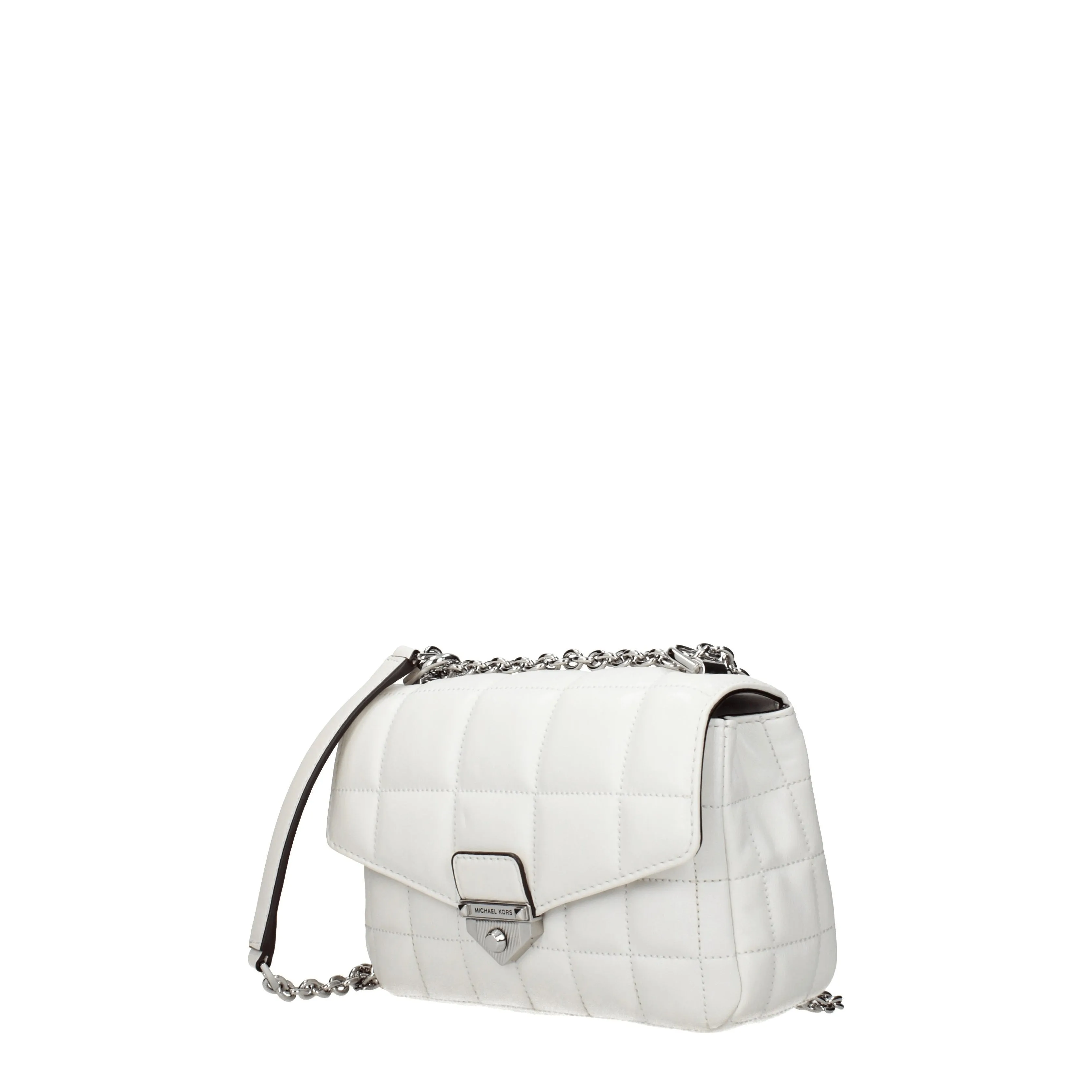 Michael Kors Borse a Tracolla Soho sm Donna Pelle Bianco/Optic White