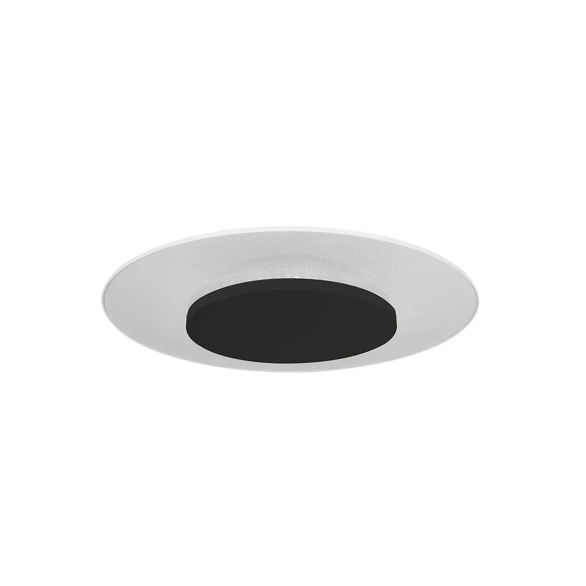 Moderne plafondlamp wit met zwart 28cm incl. LED - Lido