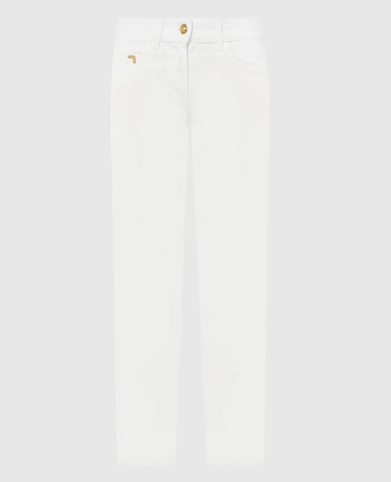 Palm Angels Jeans bianchi con logo testurizzato PWYB032R24DEN003