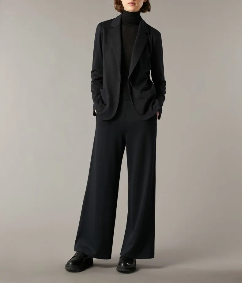 Pantaloni ampi in jersey jacquard