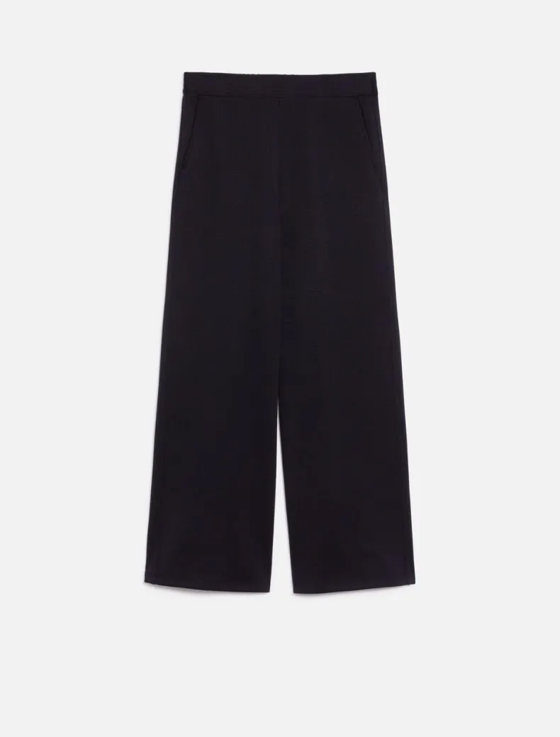 Pantaloni ampi in jersey jacquard
