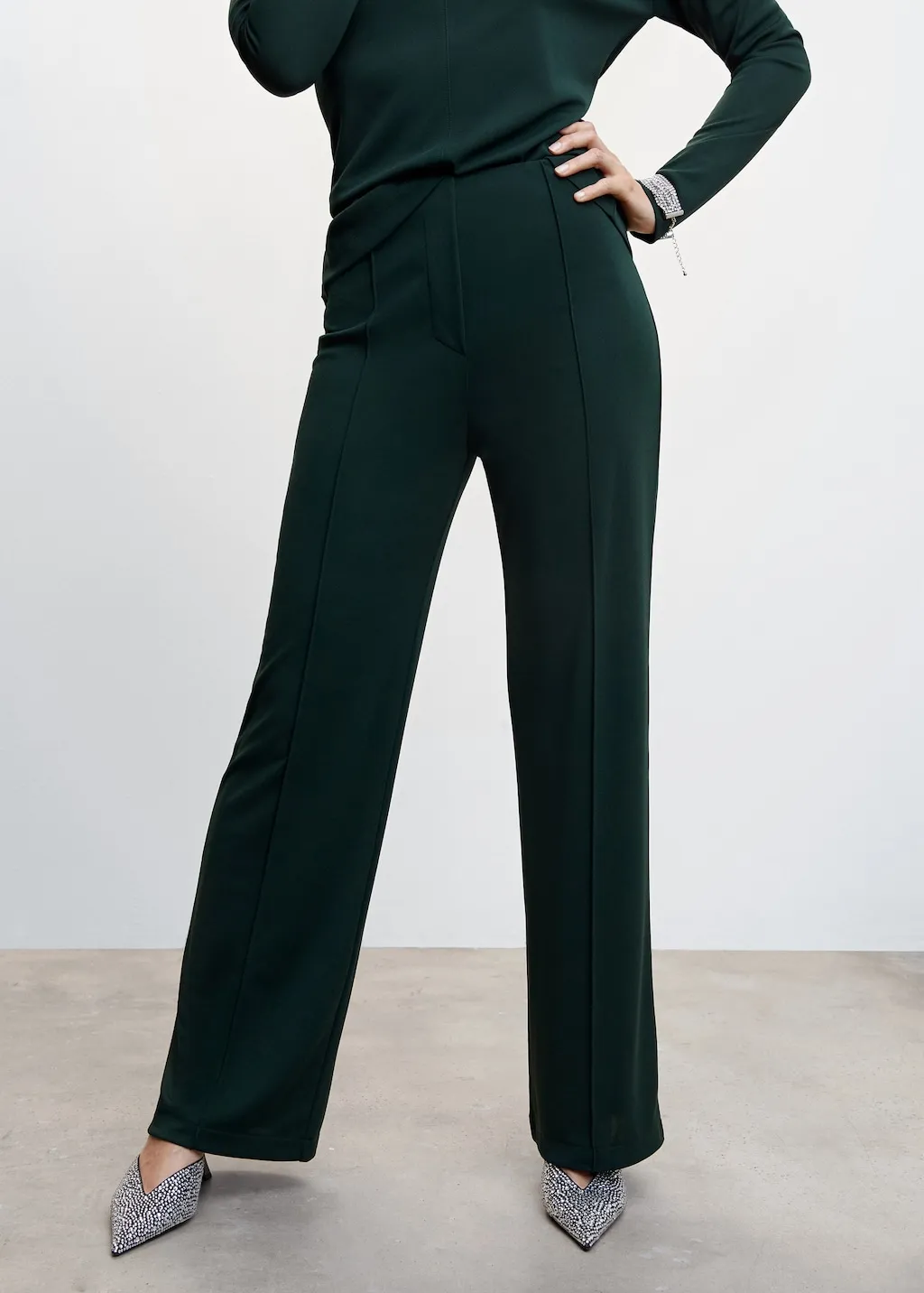 Pantaloni diritti cuciture