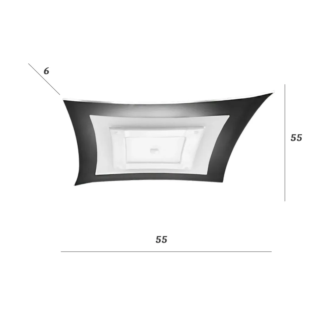 Plafoniera vetro bianco Familamp BLOSSOM 353 PL55 4500LM LED integrato lampada soffitto moderna artigianale camerette