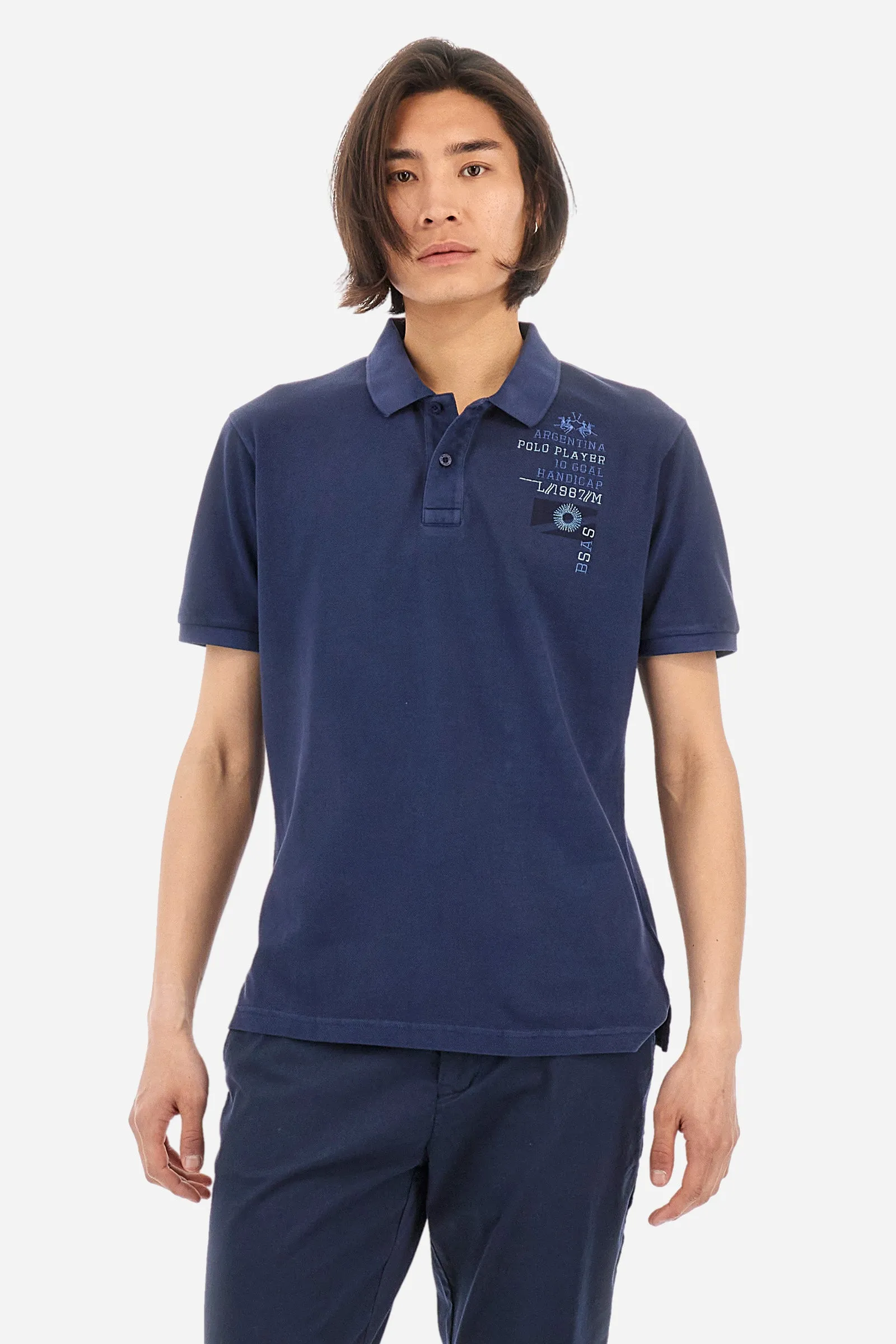 Regular-fit polo in cotton - Yazid