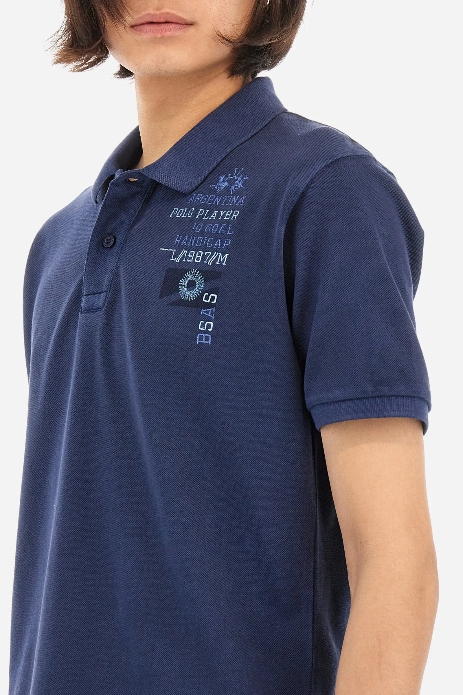 Regular-fit polo in cotton - Yazid