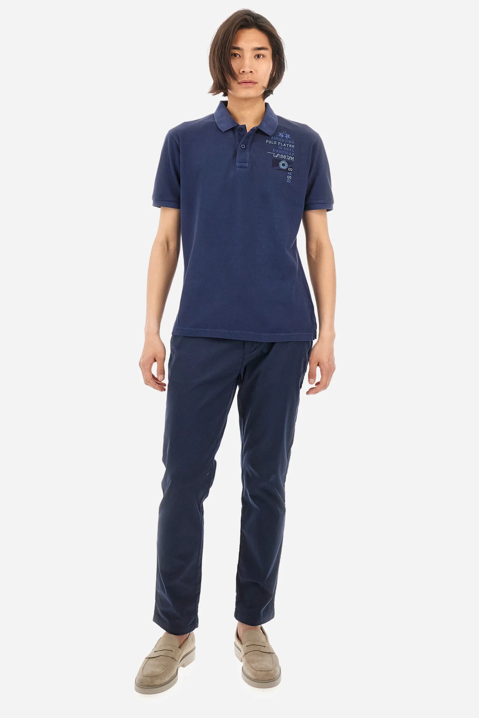 Regular-fit polo in cotton - Yazid