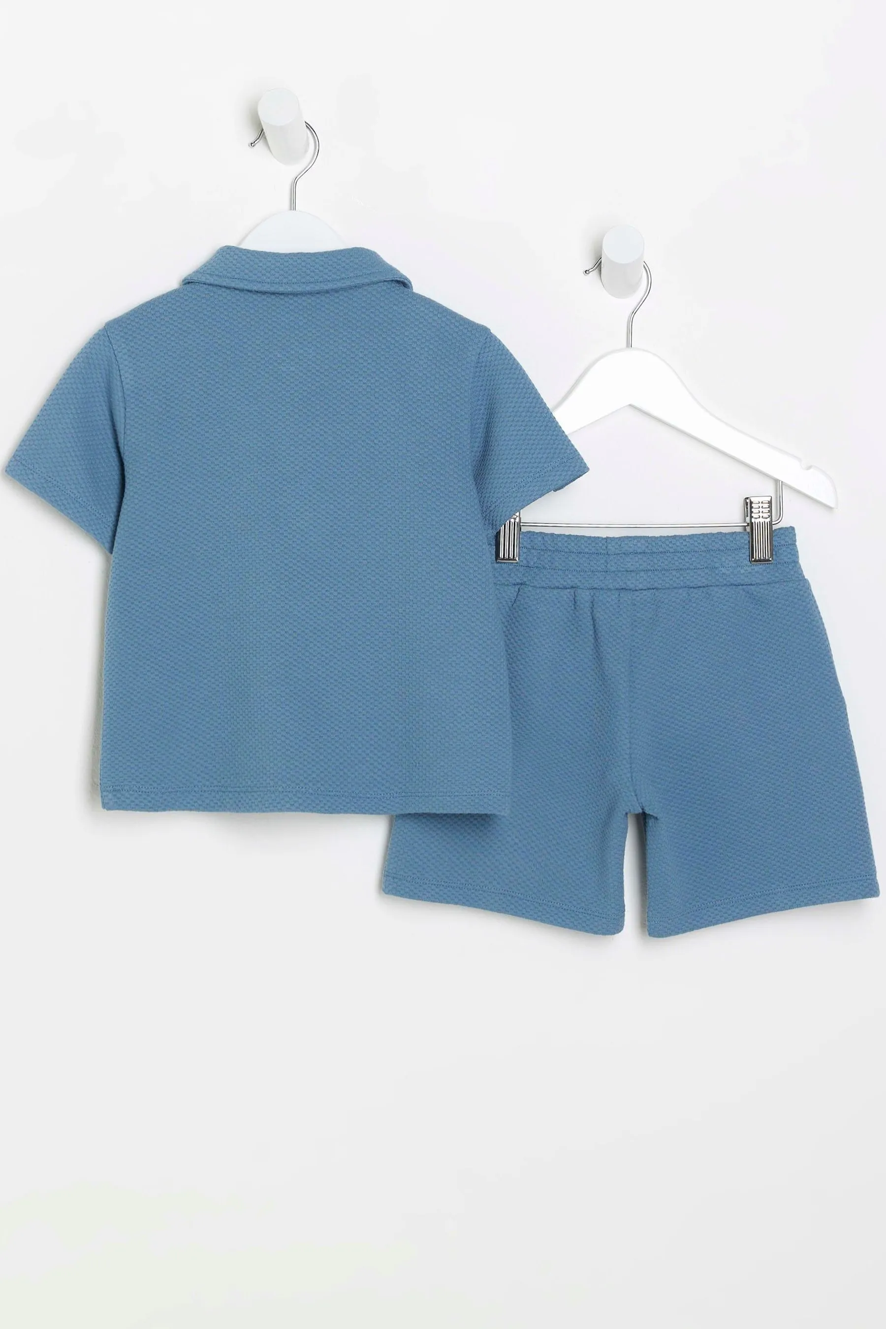 River Island Mini Boys Ecru Pique Polo Set    