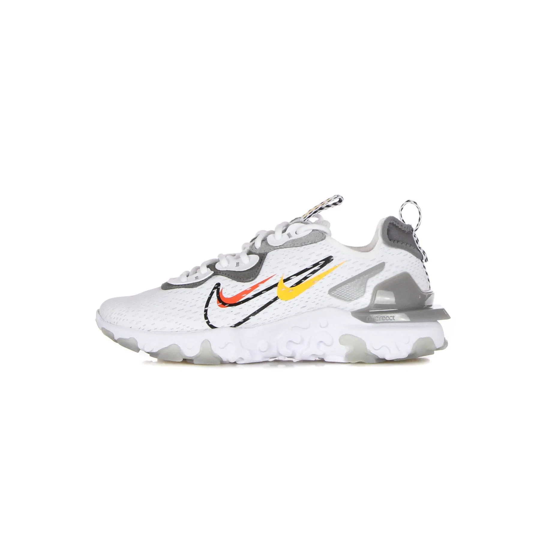 Scarpa Bassa Uomo React Vision White/black/lt Smoke Grey/smoke Grey